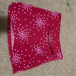 pink heart mini skirt
